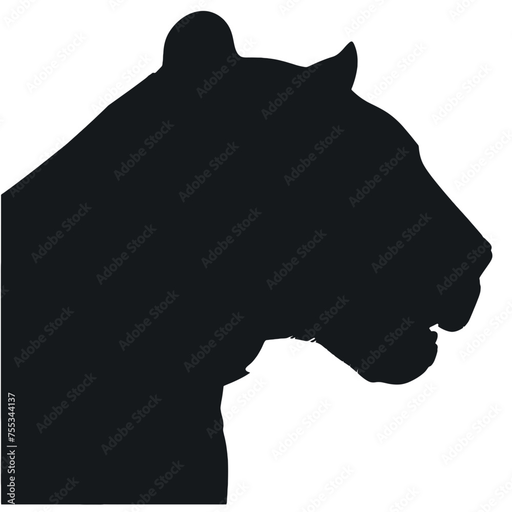 Wall mural black panther Silhouette  