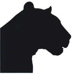 Foto op Plexiglas black panther Silhouette   © vectorcyan
