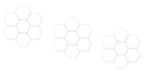 Fototapeta premium Luxury white and grey hexagonal abstract background. Abstract hexagon technology design background. Vector polygon pattern with glowing hexagon paper texture and futuristic business.