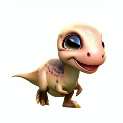 3D Cute smile little dinosaur