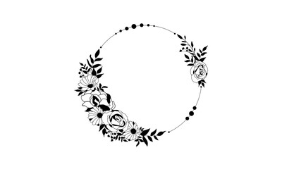 Wedding Floral Frame Vector