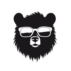 BEAR head wearing sunglasses 