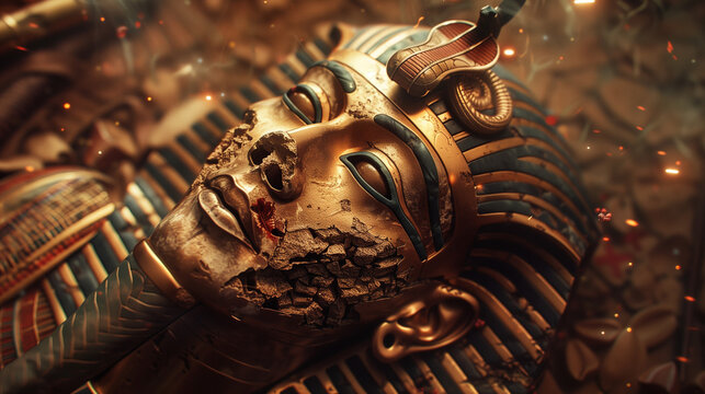 ancient egypt golden pharoah tomb ,concept art