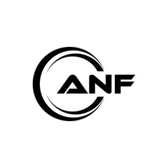 ANF letter logo design in illustration. Vector logo, calligraphy designs for logo, Poster, Invitation, etc.