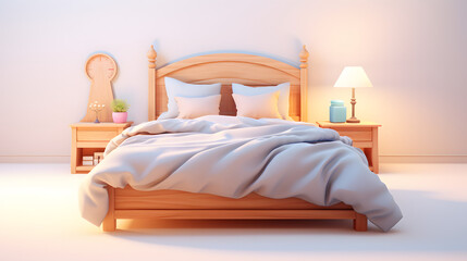 Bed 3d rendering