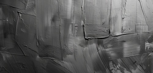 Abstract Gray Paint Strokes on Canvas Texture