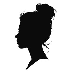beauty girl illustration isolated on clear background,  idea for business cards, templates, web, brochure, posters, postcards, salon