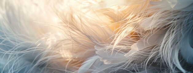 Soft Feathers Texture in Warm Sunlight