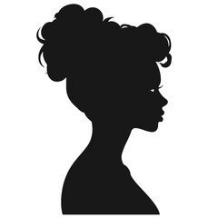 Decorative fashion girl for beauty salon design. Beautiful woman silhouette.  