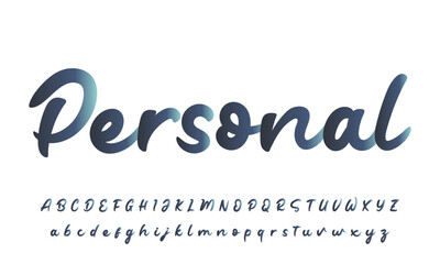 Hand drawn vector calligraphy tattoo alphabet with numbers