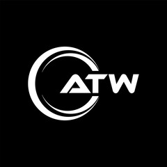 ATW Logo Design, Inspiration for a Unique Identity. Modern Elegance and Creative Design. Watermark Your Success with the Striking this Logo.