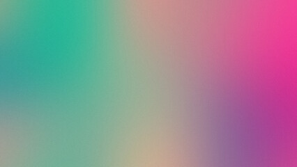 Teal, cream and pink grainy gradient background, modern blurred color noise texture for your banner design
