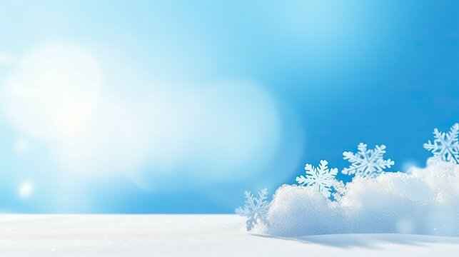 Christmas background with snowflakes.  Illustration.