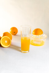 orange juice and oranges