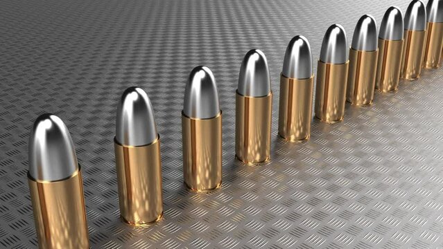 Bullets on a metal surface army intro able to loop endless 4k