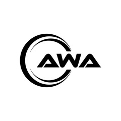 AWA Letter Logo Design, Inspiration for a Unique Identity. Modern Elegance and Creative Design. Watermark Your Success with the Striking this Logo. - obrazy, fototapety, plakaty