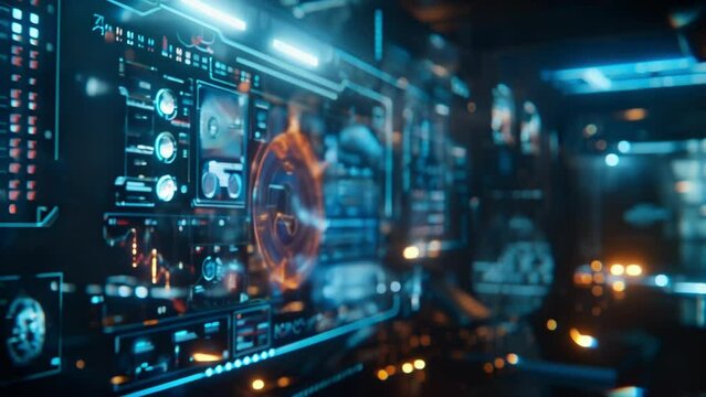A hologram of a userfriendly dashboard showcasing the ease and accessibility of managing digital ets through holographic interfaces.