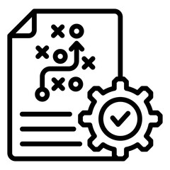 Financial Strategy Icon Element For Design