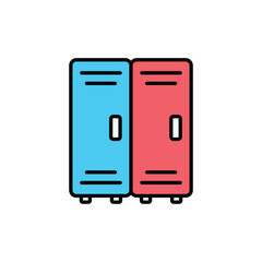 Locker icon design with white background stock illustration