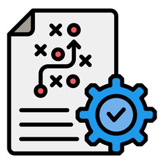 Financial Strategy Icon Element For Design