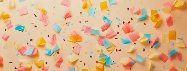 Fototapeta na wymiar Colorful Paper Confetti Celebration Background