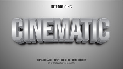 Cinematic editable text effect