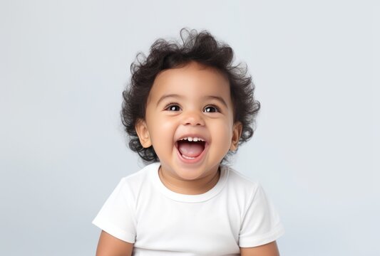 Adorable baby smiling for the camera