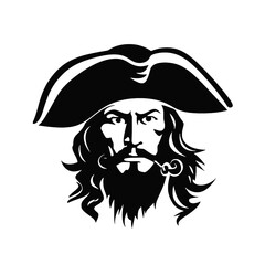 Pirate with hat  Silhouette 