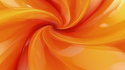 Abstract background of orange swirls. 3d illustration.