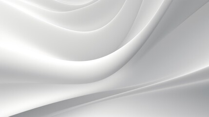 Horizontal Abstract Futuristic White Texture, Background with smooth wavy Lines, with light and shadow.