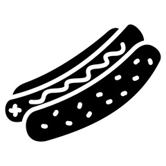 Hot Dog Icon Element For Design