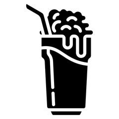Milkshake Icon Element For Design