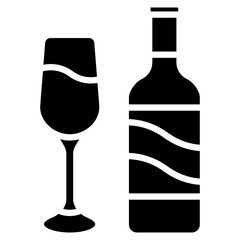 Wine Glass Icon Element For Design