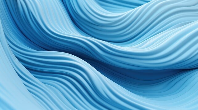 Blue abstract background with smooth lines. 3d rendering, 3d illustration.