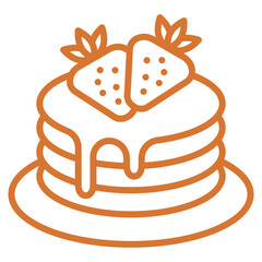 Pancake Stack Icon Element For Design