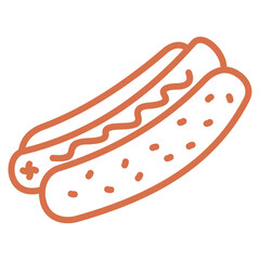 Hot Dog Icon Element For Design