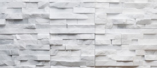 A wall constructed using white marble blocks, showcasing a sleek and luxurious design. The marble blocks are seamlessly stacked together, creating a strong and visually appealing structure.