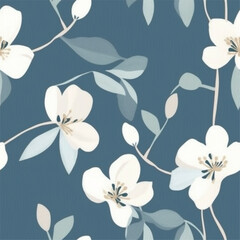 Aqua Terra Brown French Grey Abstract Wild Flower Elegant Leaf Watercolor Scandinavian Design Seamless Pattern Wallpaper Curtain Bedding Upholstery White Background Vector