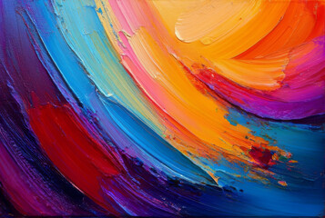 Colorful brushstrokes of oil paint. Abstract art background.