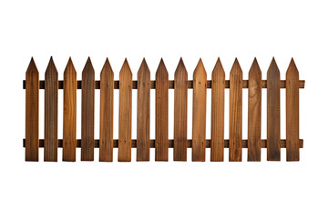 Wooden fence isolated on transparent background Remove png, Clipping Path, pen tool