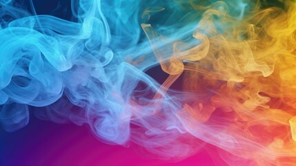 Smoke on a blue background. Background from the smoke of vape