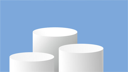 cylinder podium tube circle podium stage 3d Abstract minimal scene mockup products display, Stage showcase. Vector geometric forms