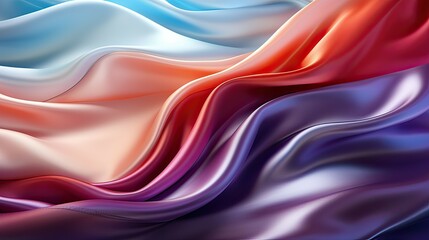 Obraz premium Abstract background of colorful silk or satin wavy folds. illustrated