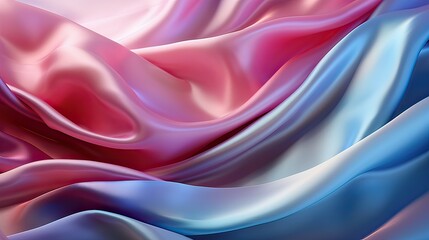 Obraz premium Abstract background of colorful silk or satin wavy folds. illustrated