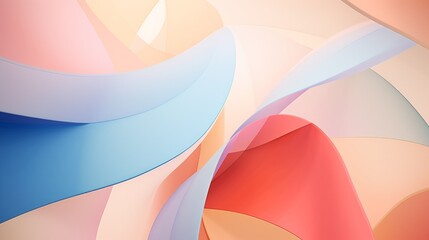 Colorful Abstract background with random geometric shapes in pastel colors. Design layout for...