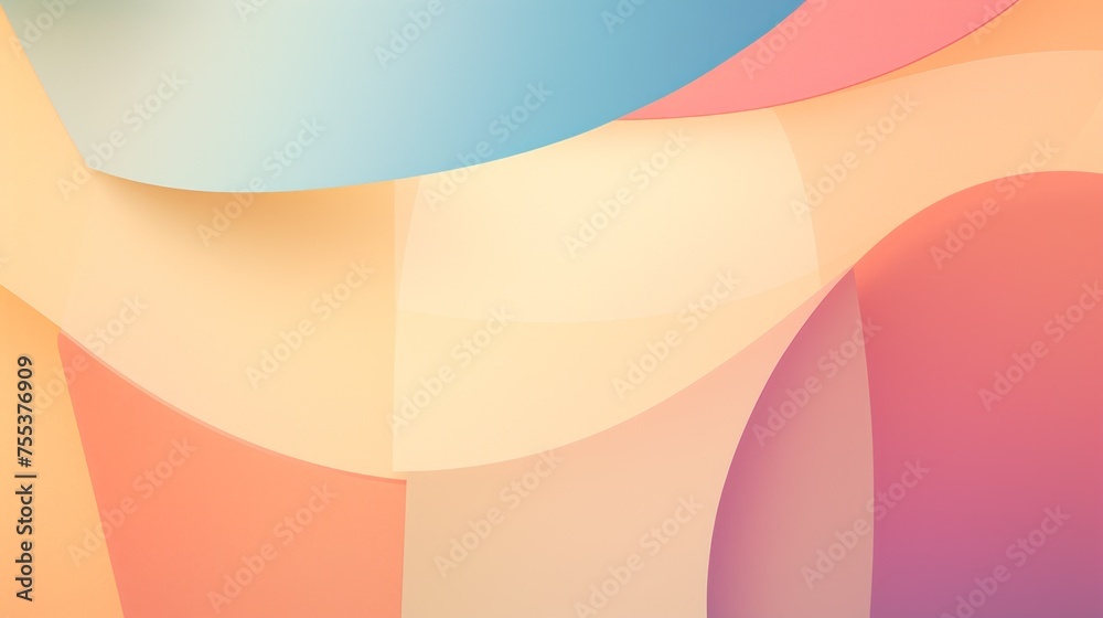 Aufkleber colorful abstract background with random geometric shapes in pastel colors. design layout for poster