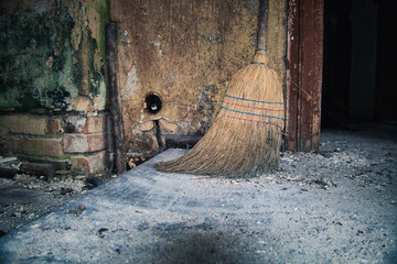 Old broom in abandoned place - Verlassener Ort - Beatiful Decay - Verlassener Ort - Urbex /...