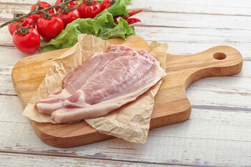 Raw pork steak for grill