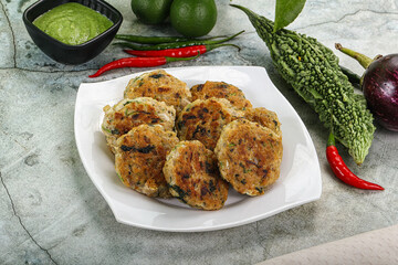 Indian style - chicken kebab with herbs