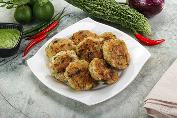 Indian style - chicken kebab with herbs